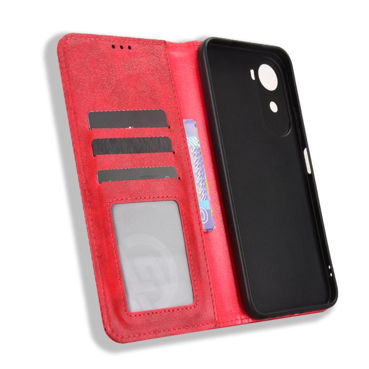 For Redmi A7 Pro 171mm / Poco C85x 5G Magnetic Buckle Retro Texture Leather Phone Case