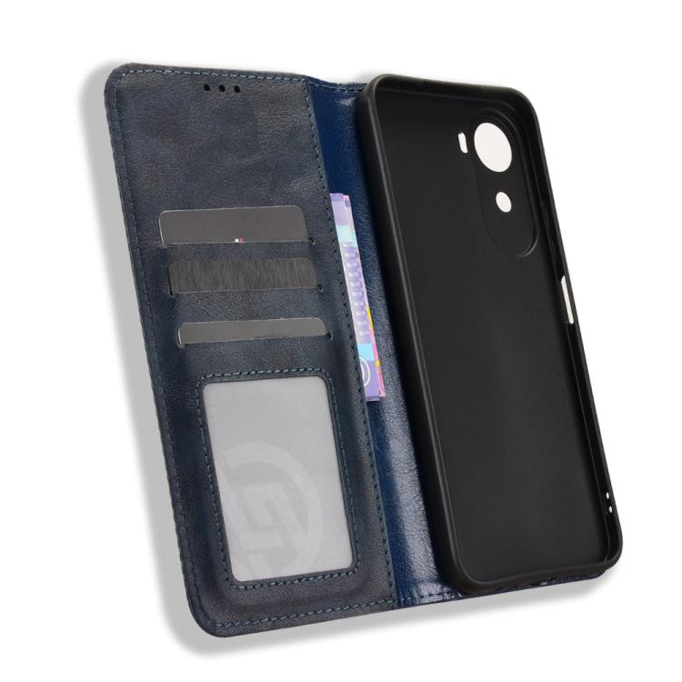 For Redmi A7 Pro 171mm / Poco C85x 5G Magnetic Buckle Retro Texture Leather Phone Case