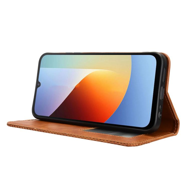 For Redmi A7 Pro 171mm / Poco C85x 5G Magnetic Buckle Retro Texture Leather Phone Case