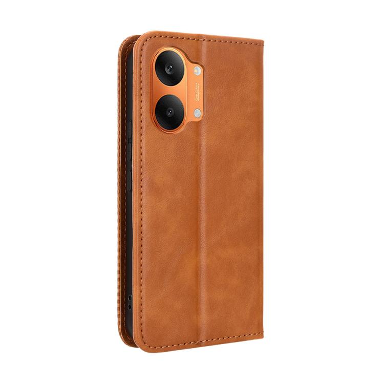 For Redmi Turbo 5 Max 5G / Poco X8 Pro Max Magnetic Buckle Retro Texture Leather Phone Case