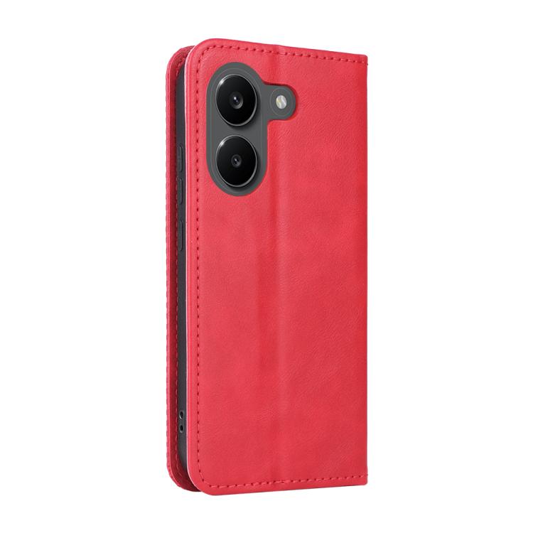For Redmi Turbo 5 5G / Poco X8 Pro Magnetic Buckle Retro Texture Leather Phone Case