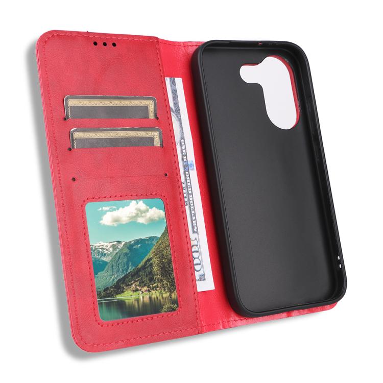 For Redmi Turbo 5 5G / Poco X8 Pro Magnetic Buckle Retro Texture Leather Phone Case