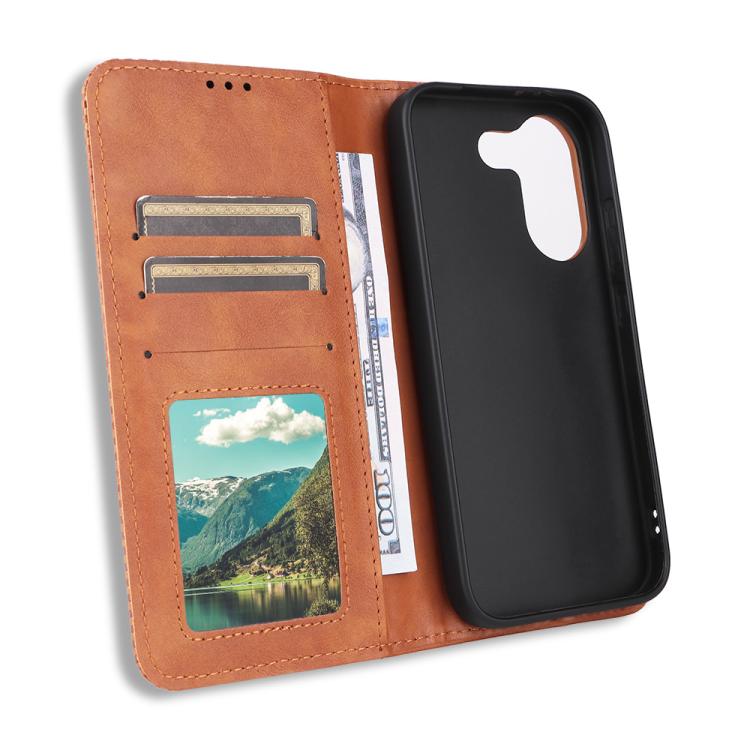 For Redmi Turbo 5 5G / Poco X8 Pro Magnetic Buckle Retro Texture Leather Phone Case