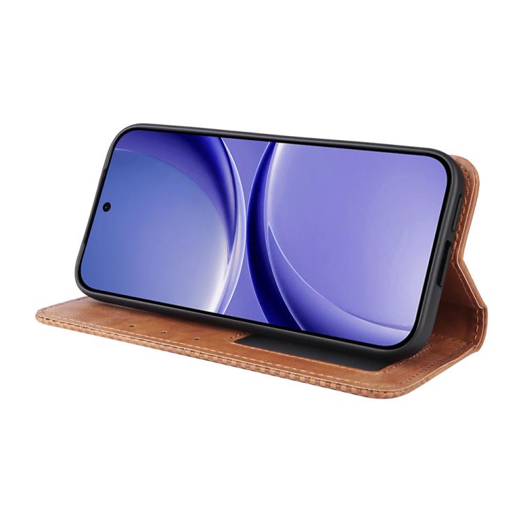 For Redmi Turbo 5 5G / Poco X8 Pro Magnetic Buckle Retro Texture Leather Phone Case