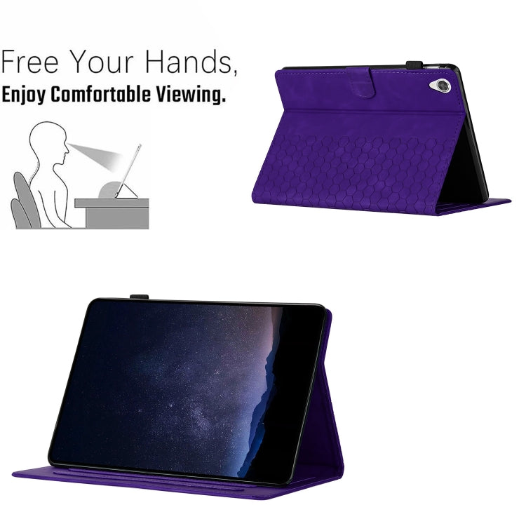 For Lenovo Tab M10 HD Gen 2nd X306X Honeycomb Embossed Leather Smart Tablet Case