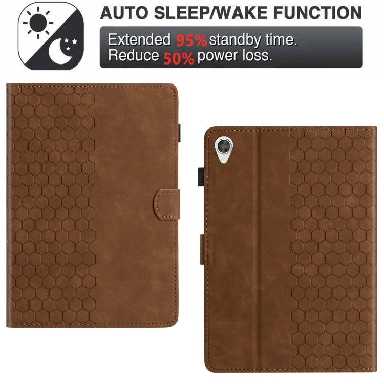 For Lenovo Tab M10 HD Gen 2nd X306X Honeycomb Embossed Leather Smart Tablet Case