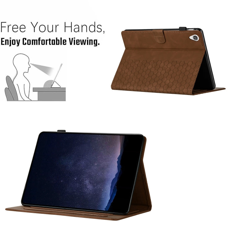 For Lenovo Tab M10 HD Gen 2nd X306X Honeycomb Embossed Leather Smart Tablet Case