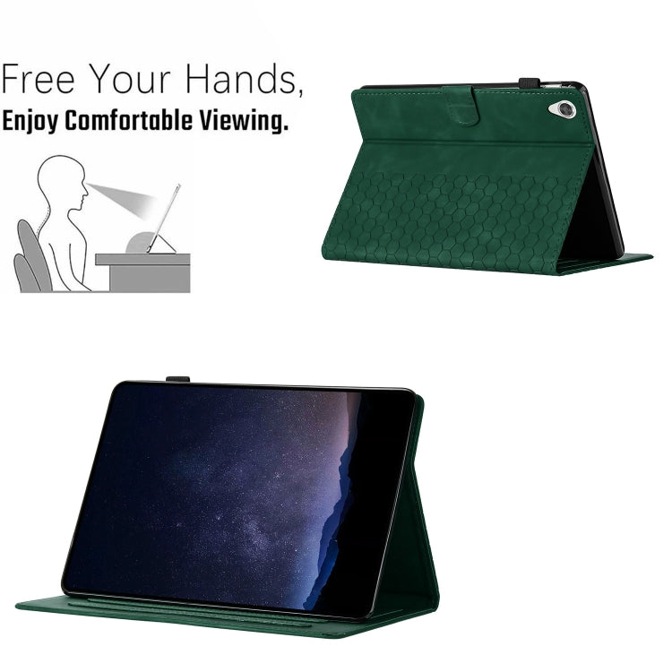 For Lenovo Tab M10 HD Gen 2nd X306X Honeycomb Embossed Leather Smart Tablet Case