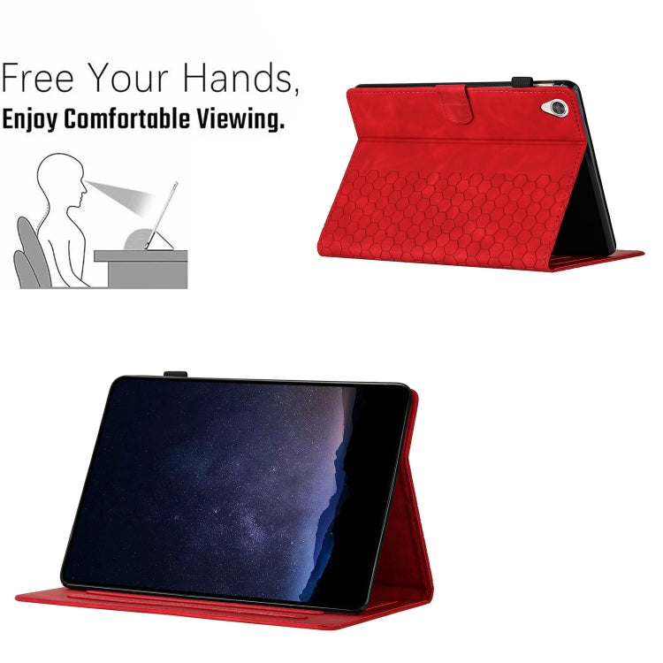 For Lenovo Tab M10 HD Gen 2nd X306X Honeycomb Embossed Leather Smart Tablet Case