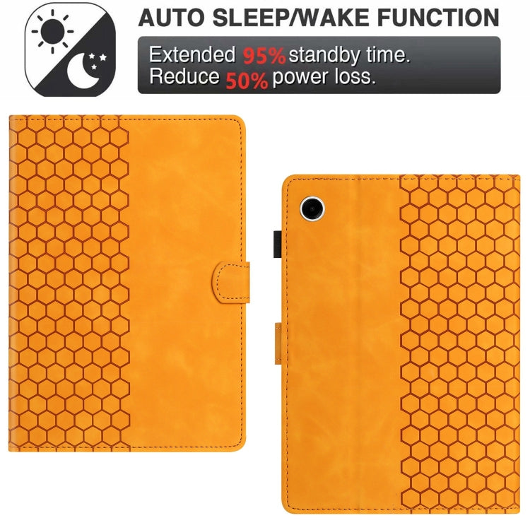 For Lenovo Tab M10 Gen 3rd Honeycomb Embossed Leather Smart Tablet Case