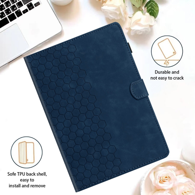 For Lenovo Tab M11 / Xiaoxin Pad 2024 Honeycomb Embossed Leather Smart Tablet Case