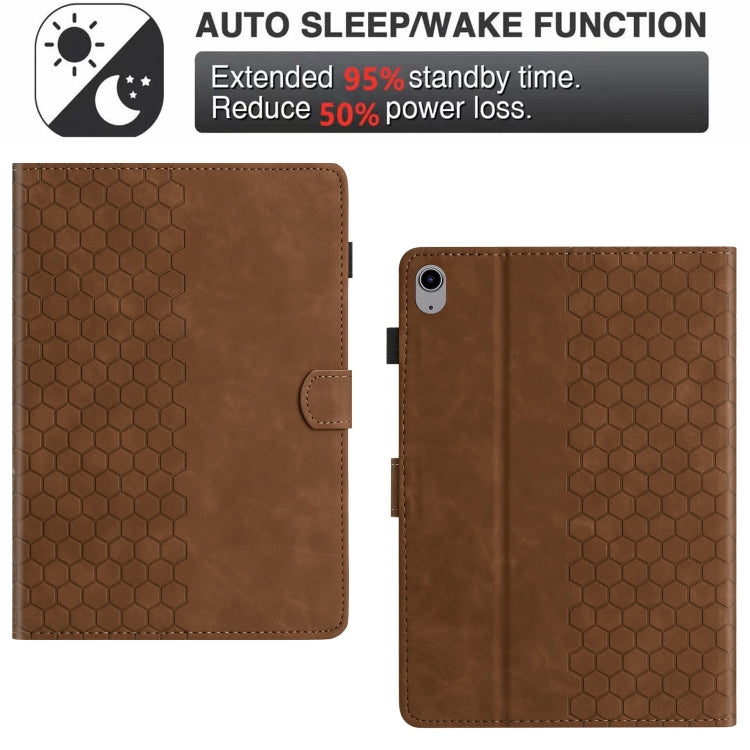 For Lenovo Tab P11 J606F Honeycomb Embossed Leather Smart Tablet Case