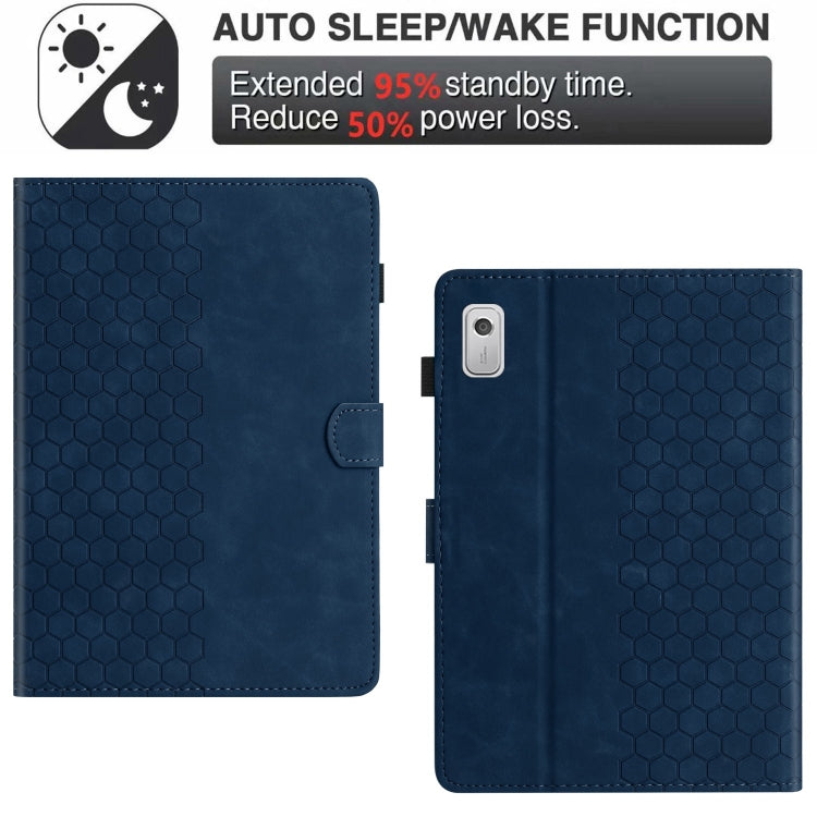 For Lenovo Tab P11 Gen 2 Honeycomb Embossed Leather Smart Tablet Case