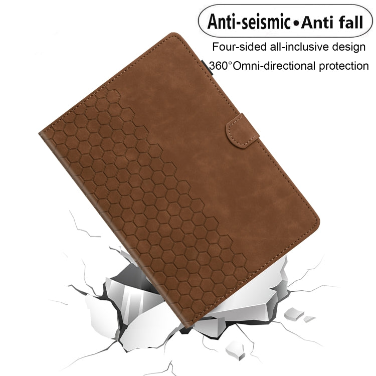For Lenovo Tab P11 Gen 2 Honeycomb Embossed Leather Smart Tablet Case