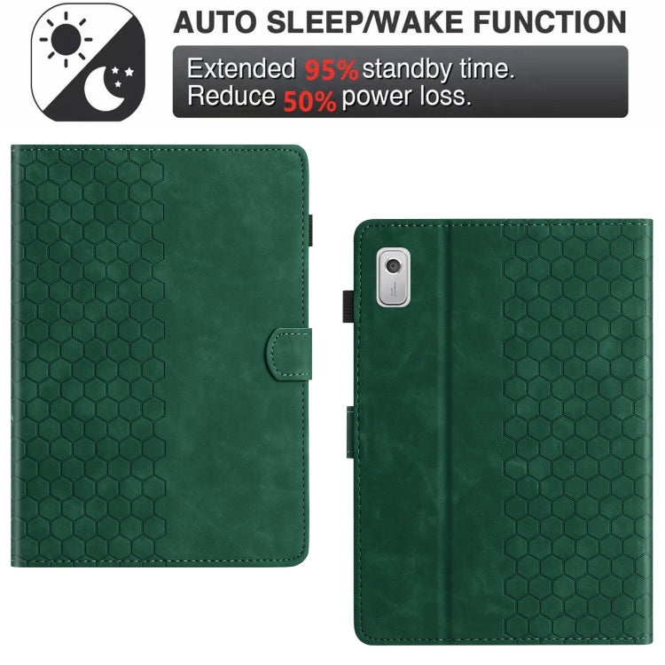 For Lenovo Tab P11 Gen 2 Honeycomb Embossed Leather Smart Tablet Case