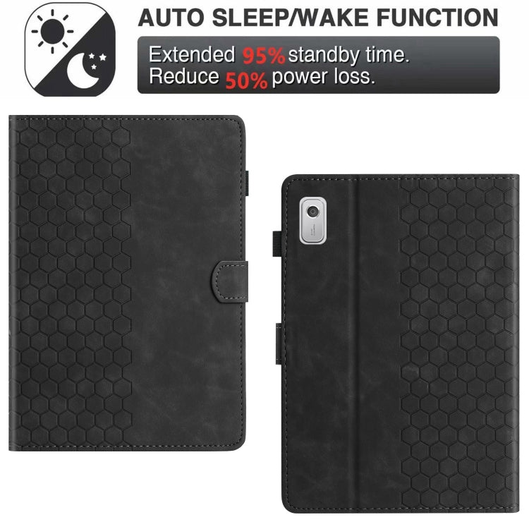 For Lenovo Tab P11 Gen 2 Honeycomb Embossed Leather Smart Tablet Case