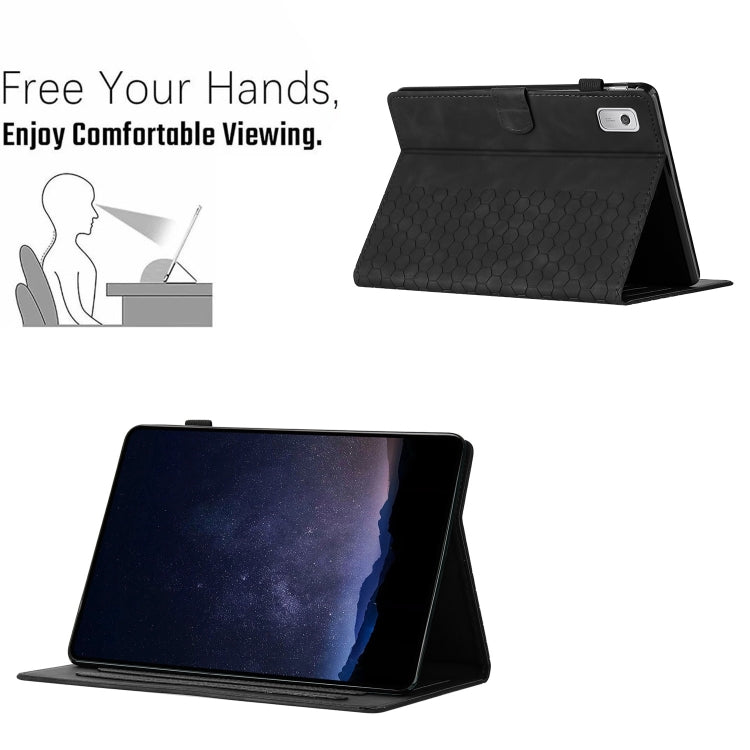 For Lenovo Tab P11 Gen 2 Honeycomb Embossed Leather Smart Tablet Case