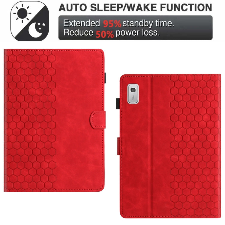 For Lenovo Tab P11 Gen 2 Honeycomb Embossed Leather Smart Tablet Case