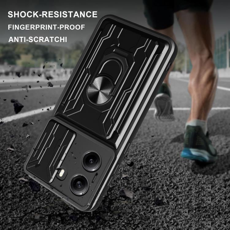 For Xiaomi Poco X7 Pro Sliding Camshield TPU+PC Phone Case with Card Slot
