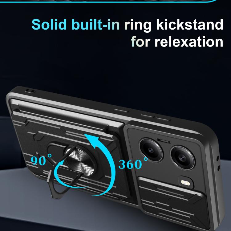 For Xiaomi Poco X7 Pro Sliding Camshield TPU+PC Phone Case with Card Slot