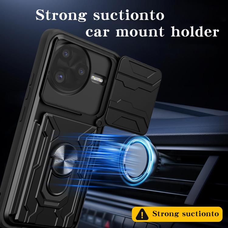 For Xiaomi Poco F7 Ultra Sliding Camshield TPU+PC Phone Case with Card Slot