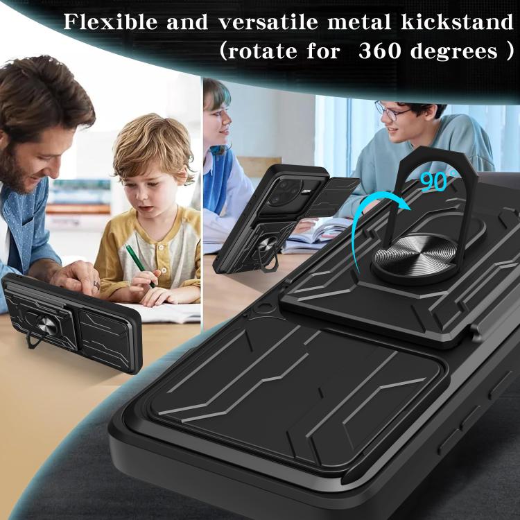 For Xiaomi Poco F7 Ultra Sliding Camshield TPU+PC Phone Case with Card Slot