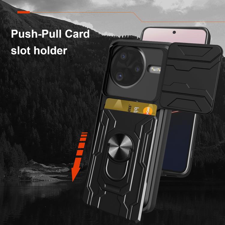 For Xiaomi Poco F7 Ultra Sliding Camshield TPU+PC Phone Case with Card Slot