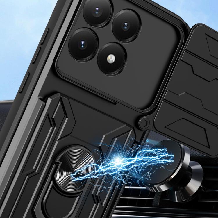For Xiaomi 15T 5G Sliding Camshield TPU+PC Phone Case with Card Slot