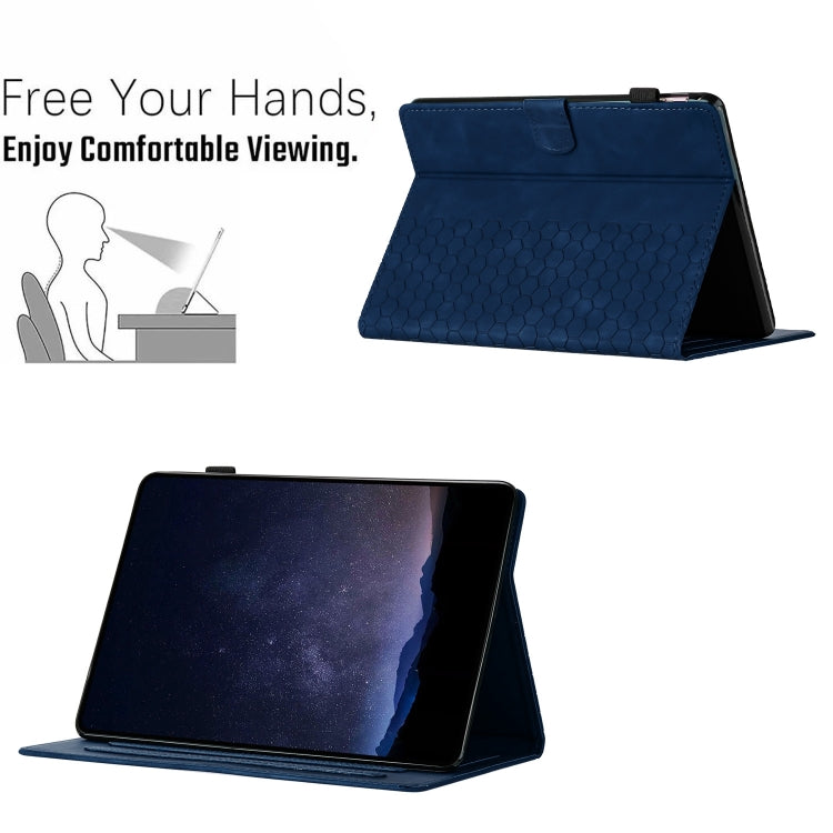 For Amazon Kindle Paperwhite 2021 Honeycomb Embossed Leather Smart Tablet Case