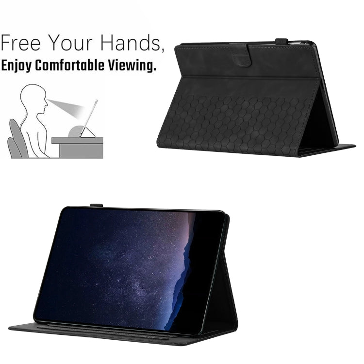 For Amazon Kindle Paperwhite 2021 Honeycomb Embossed Leather Smart Tablet Case