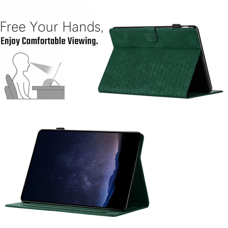 For Amazon Kindle Paperwhite 4 / 3 / 2 / 1 Honeycomb Embossed Leather Smart Tablet Case