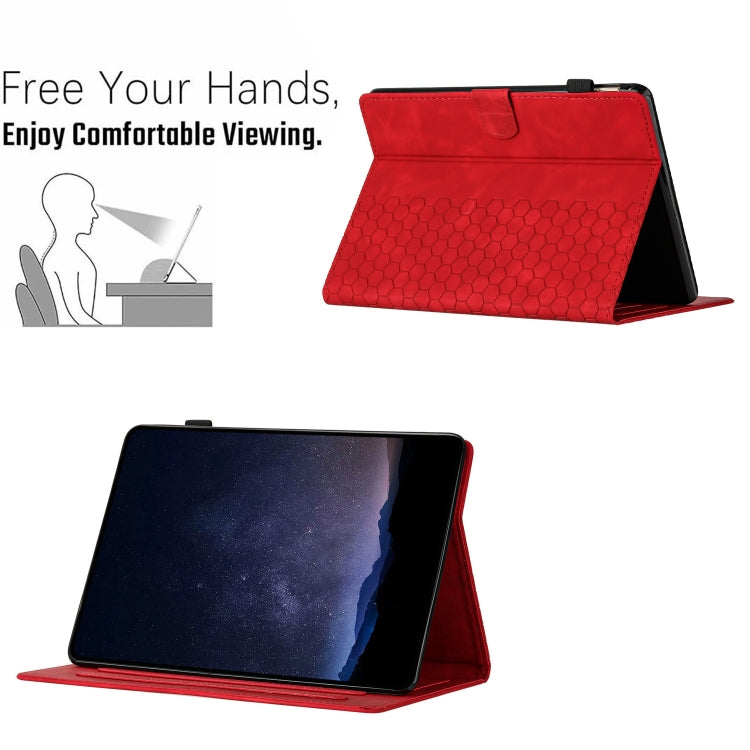 For Amazon Kindle Paperwhite 4 / 3 / 2 / 1 Honeycomb Embossed Leather Smart Tablet Case