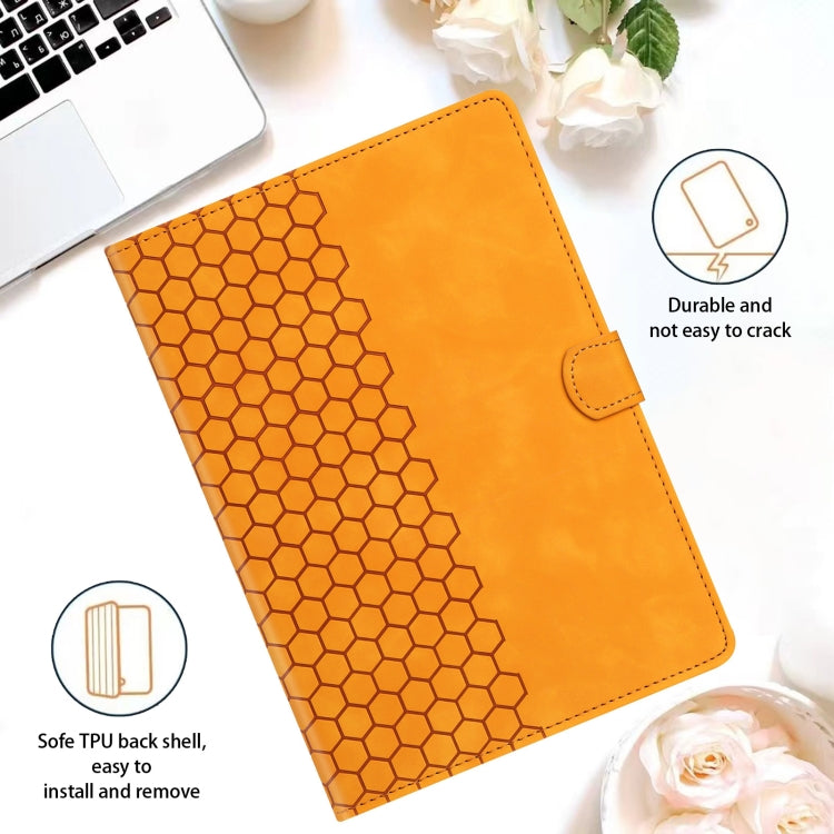 For Amazon Kindle Fire Max 11 Honeycomb Embossed Leather Smart Tablet Case