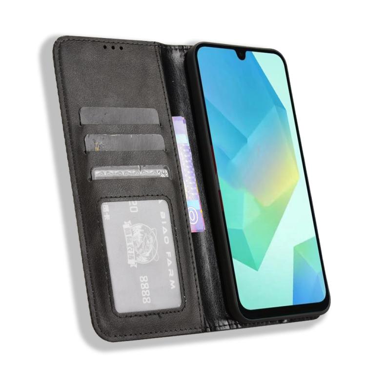 For Samsung Galaxy A16 5G Magnetic Buckle Retro Texture Leather Phone Case