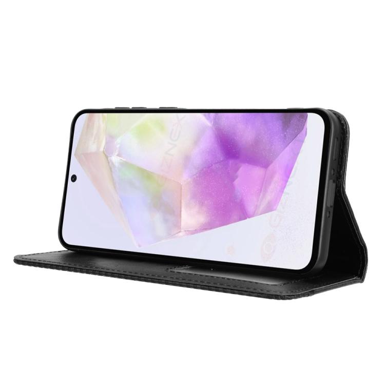 For Samsung Galaxy A36 5G Magnetic Buckle Retro Texture Leather Phone Case