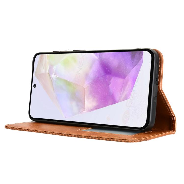 For Samsung Galaxy A36 5G Magnetic Buckle Retro Texture Leather Phone Case