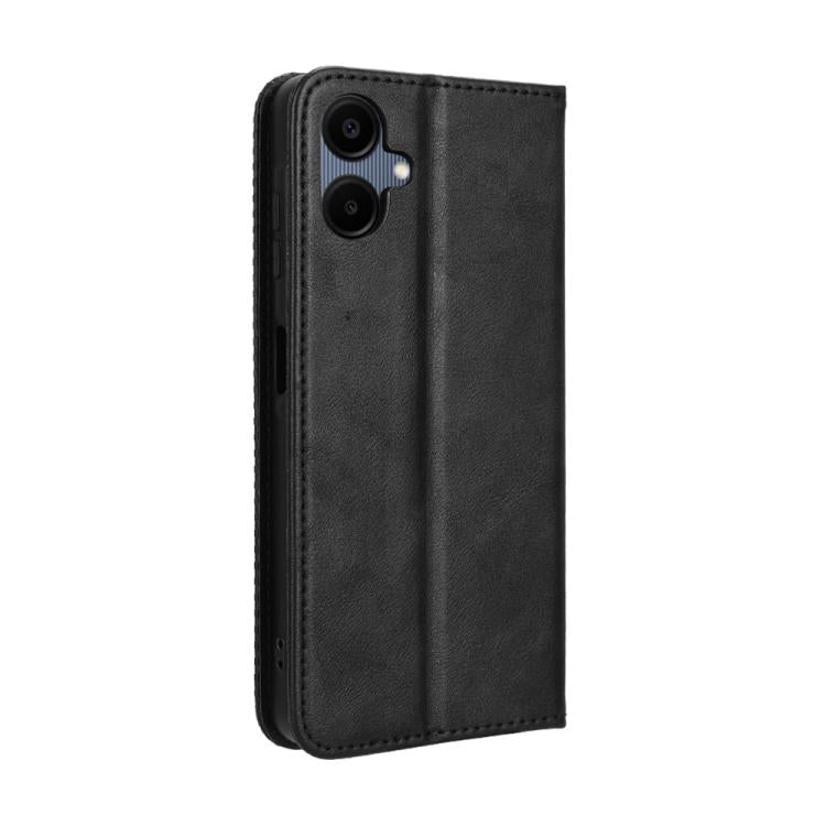 For Samsung Galaxy A06 5G Magnetic Buckle Retro Texture Leather Phone Case