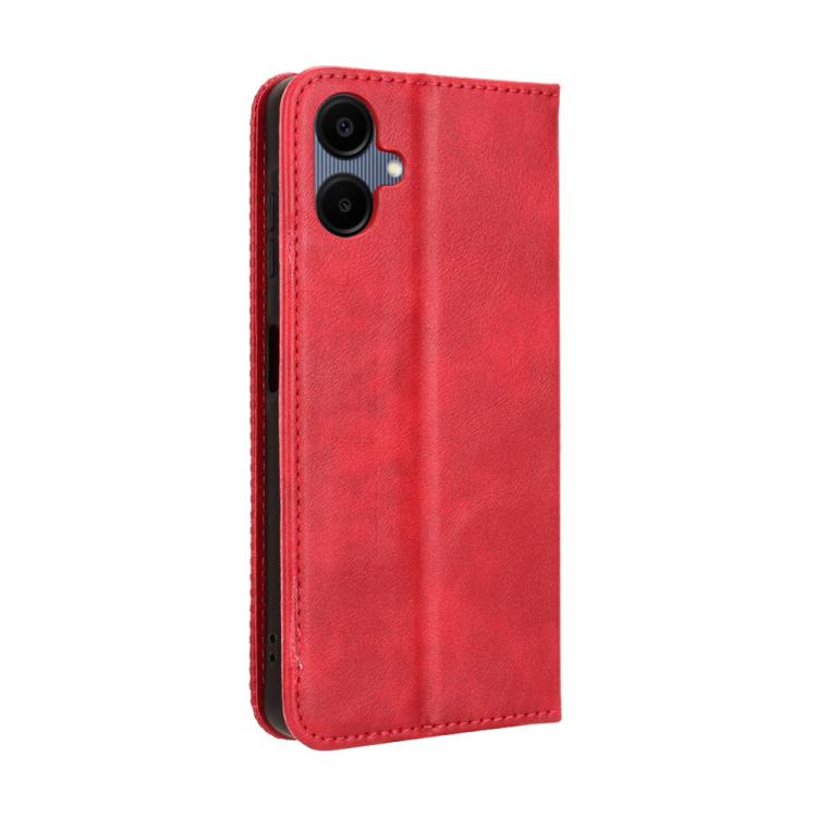 For Samsung Galaxy A06 5G Magnetic Buckle Retro Texture Leather Phone Case