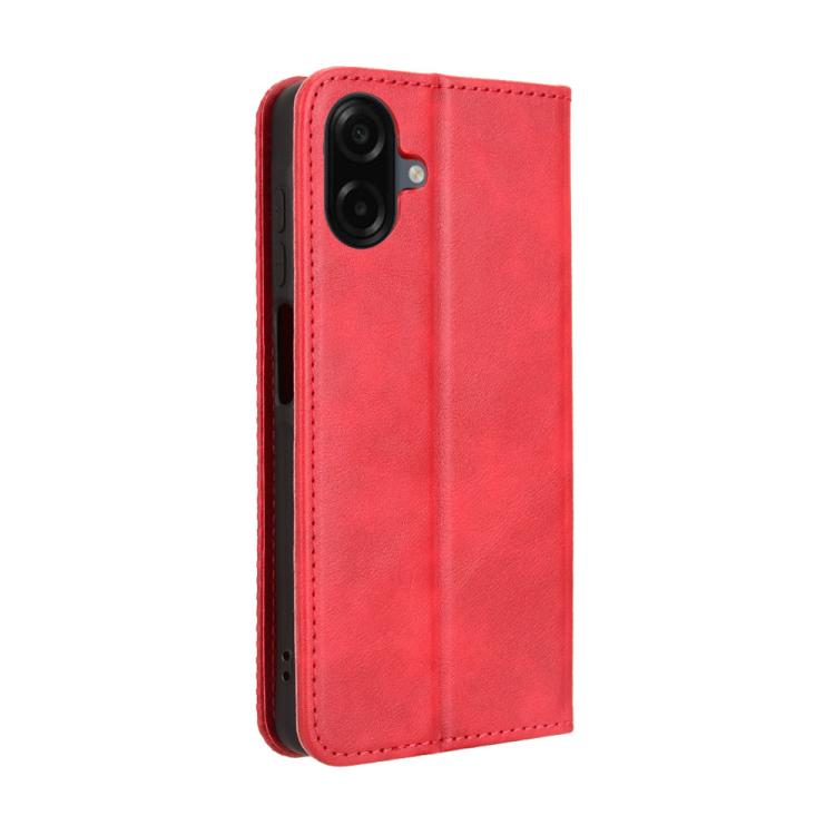 For Samsung Galaxy A07 4G Magnetic Buckle Retro Texture Leather Phone Case