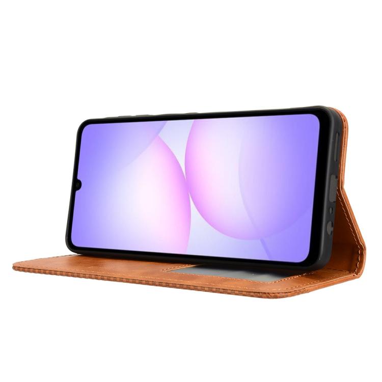 For Samsung Galaxy A07 4G Magnetic Buckle Retro Texture Leather Phone Case