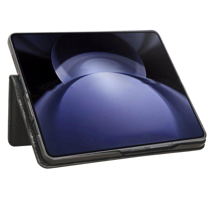 For Samsung Galaxy Z Fold6 Magnetic Buckle Retro Texture Leather Phone Case