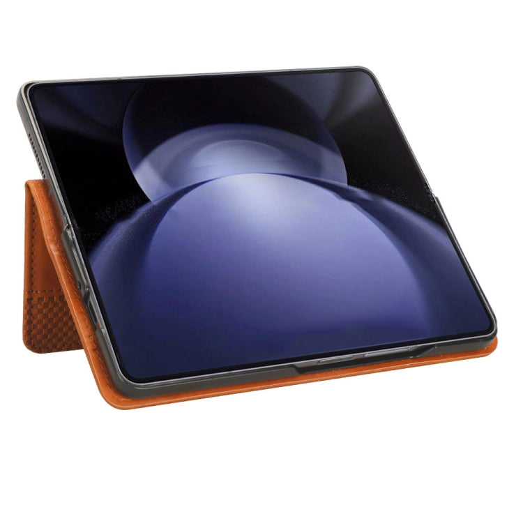 For Samsung Galaxy Z Fold6 Magnetic Buckle Retro Texture Leather Phone Case