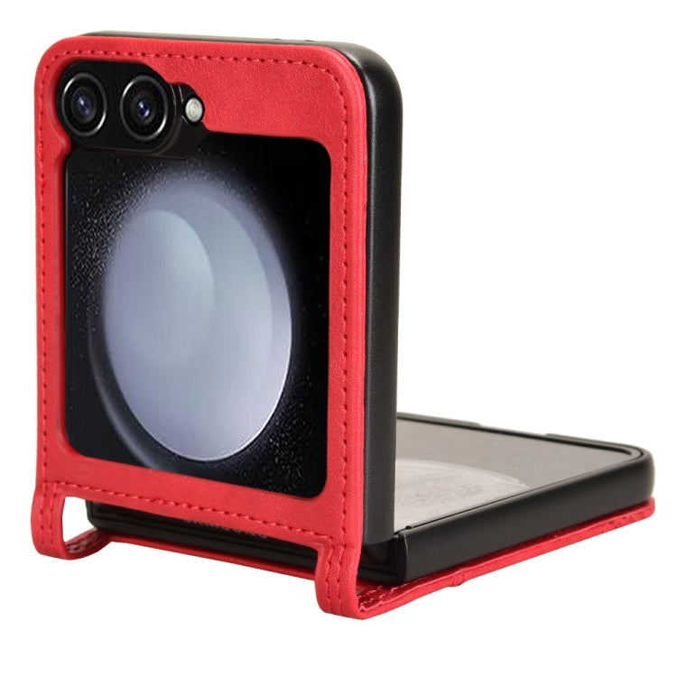 For Samsung Galaxy Z Flip7 FE / Z Flip6 Magnetic Buckle Retro Texture Leather Phone Case