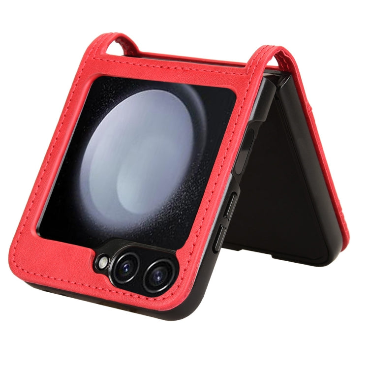 For Samsung Galaxy Z Flip7 FE / Z Flip6 Magnetic Buckle Retro Texture Leather Phone Case