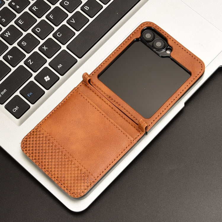 For Samsung Galaxy Z Flip7 FE / Z Flip6 Magnetic Buckle Retro Texture Leather Phone Case
