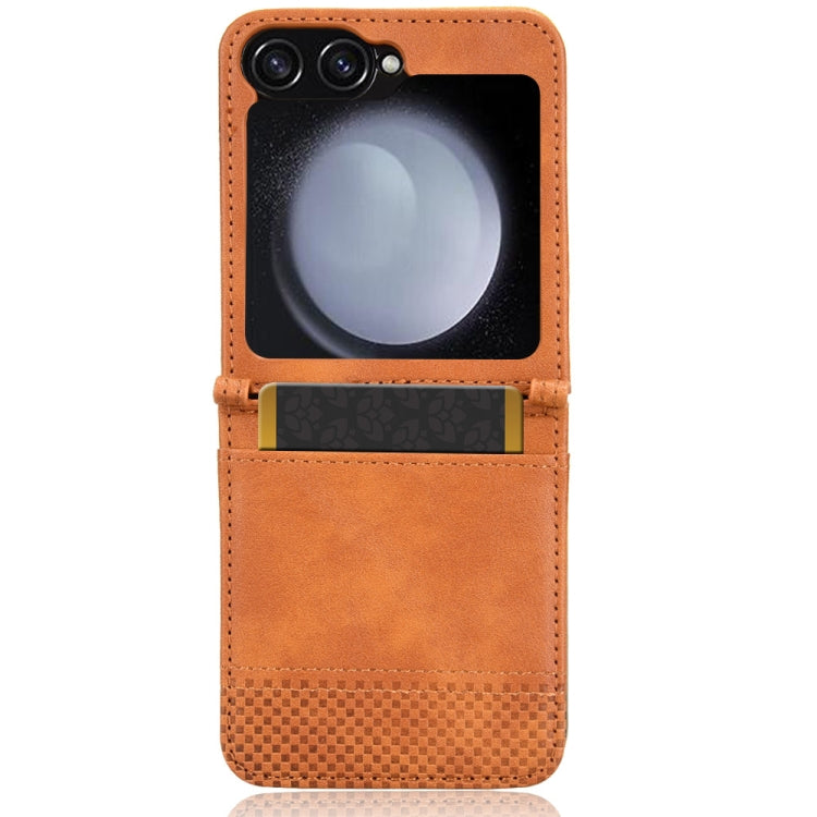 For Samsung Galaxy Z Flip7 FE / Z Flip6 Magnetic Buckle Retro Texture Leather Phone Case