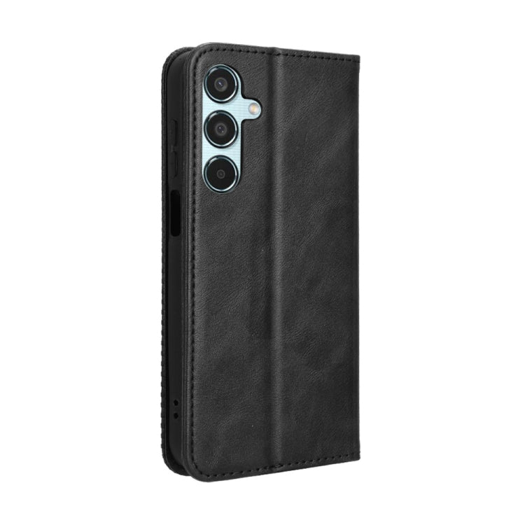 For Samsung Galaxy M35 5G Magnetic Buckle Retro Texture Leather Phone Case