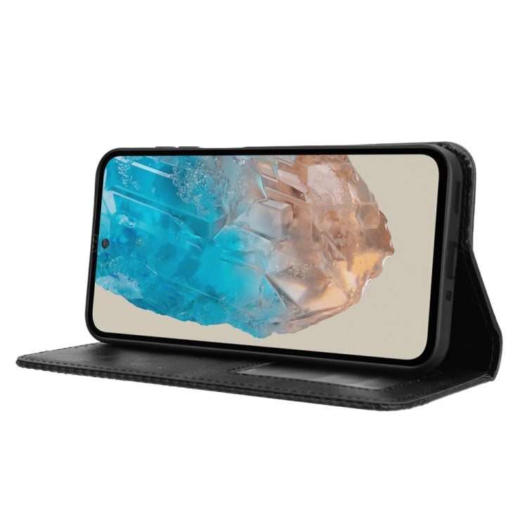 For Samsung Galaxy M35 5G Magnetic Buckle Retro Texture Leather Phone Case