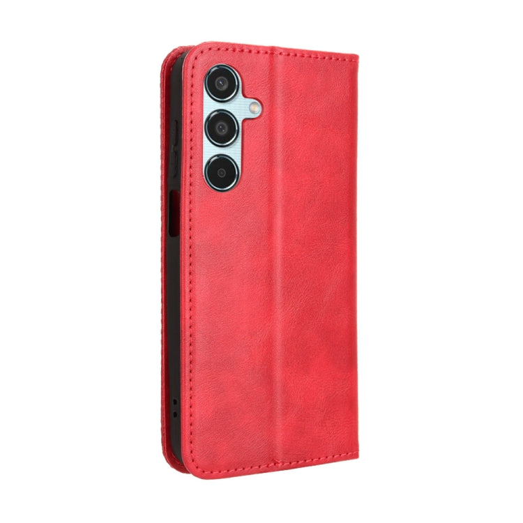 For Samsung Galaxy M35 5G Magnetic Buckle Retro Texture Leather Phone Case