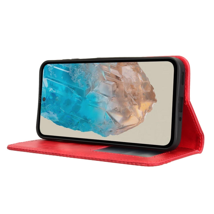 For Samsung Galaxy M35 5G Magnetic Buckle Retro Texture Leather Phone Case